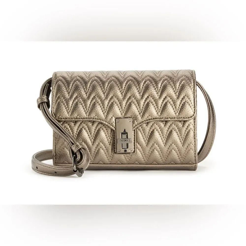 New! Nicole Miller Quilted Wallet On A String
